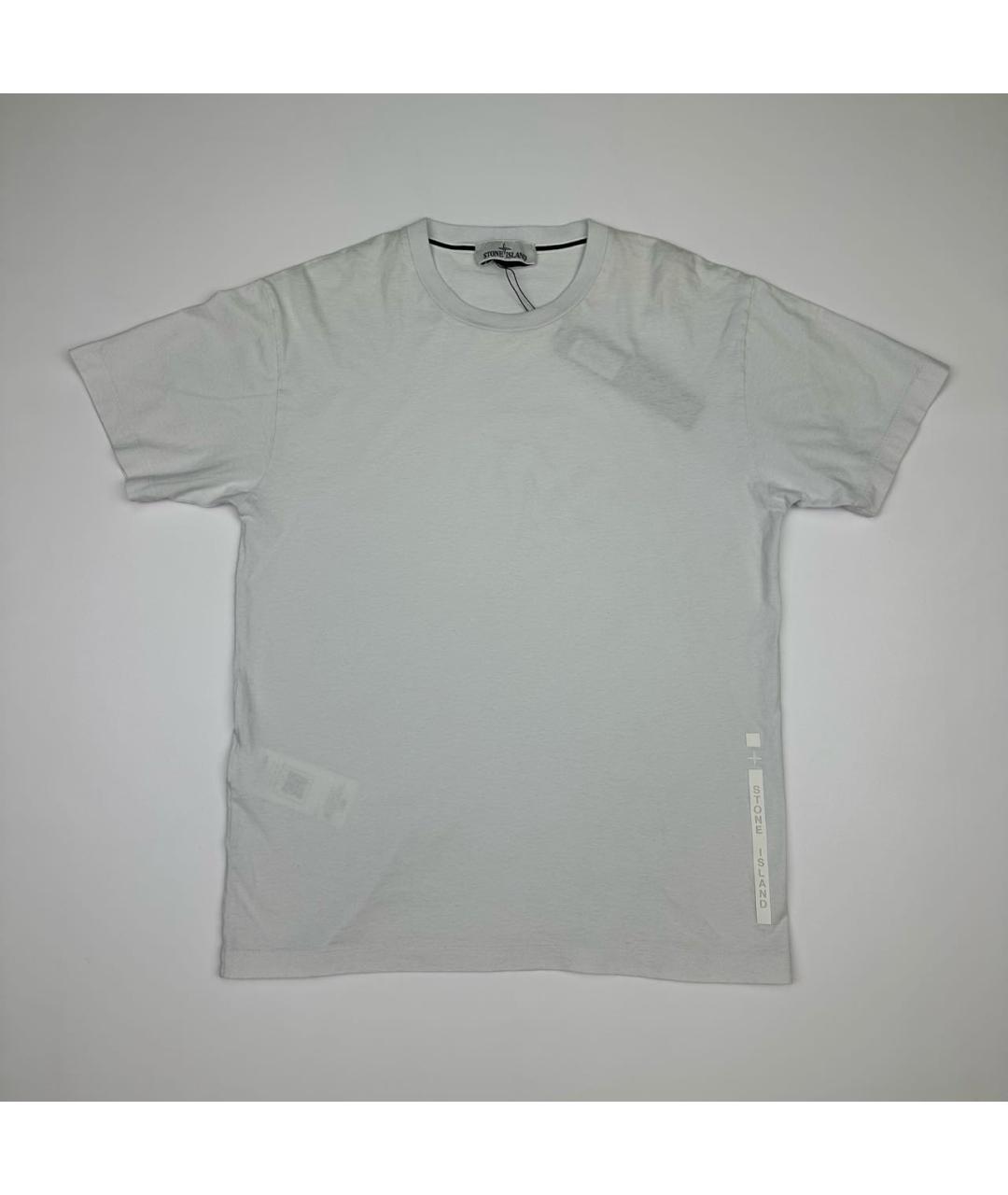 STONE ISLAND Белая хлопковая футболка, фото 6