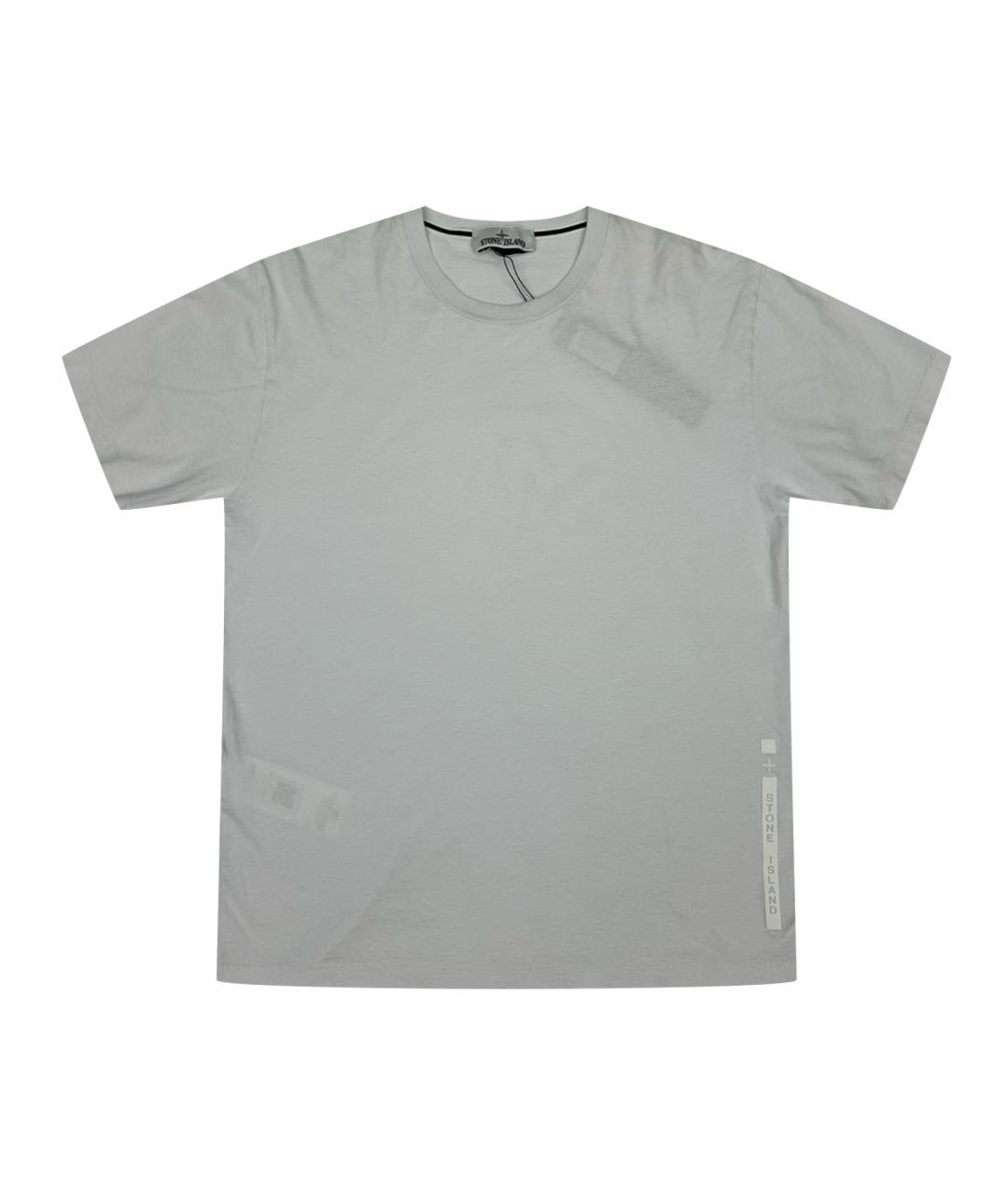 STONE ISLAND Белая хлопковая футболка, фото 1