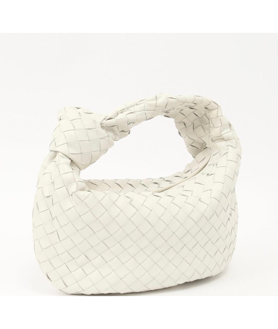 BOTTEGA VENETA Белая кожаная сумка через плечо, фото 3