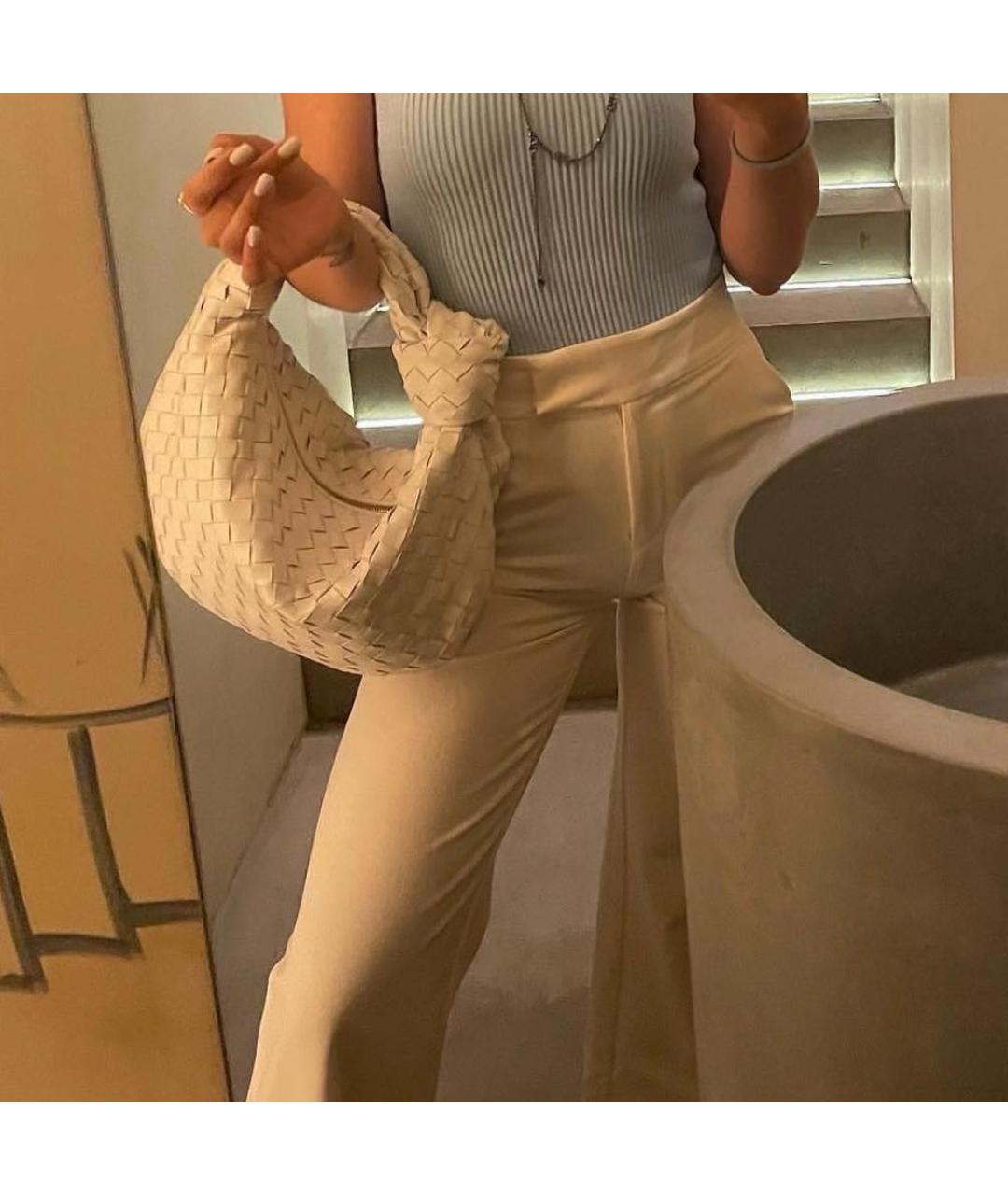 BOTTEGA VENETA Белая кожаная сумка через плечо, фото 5