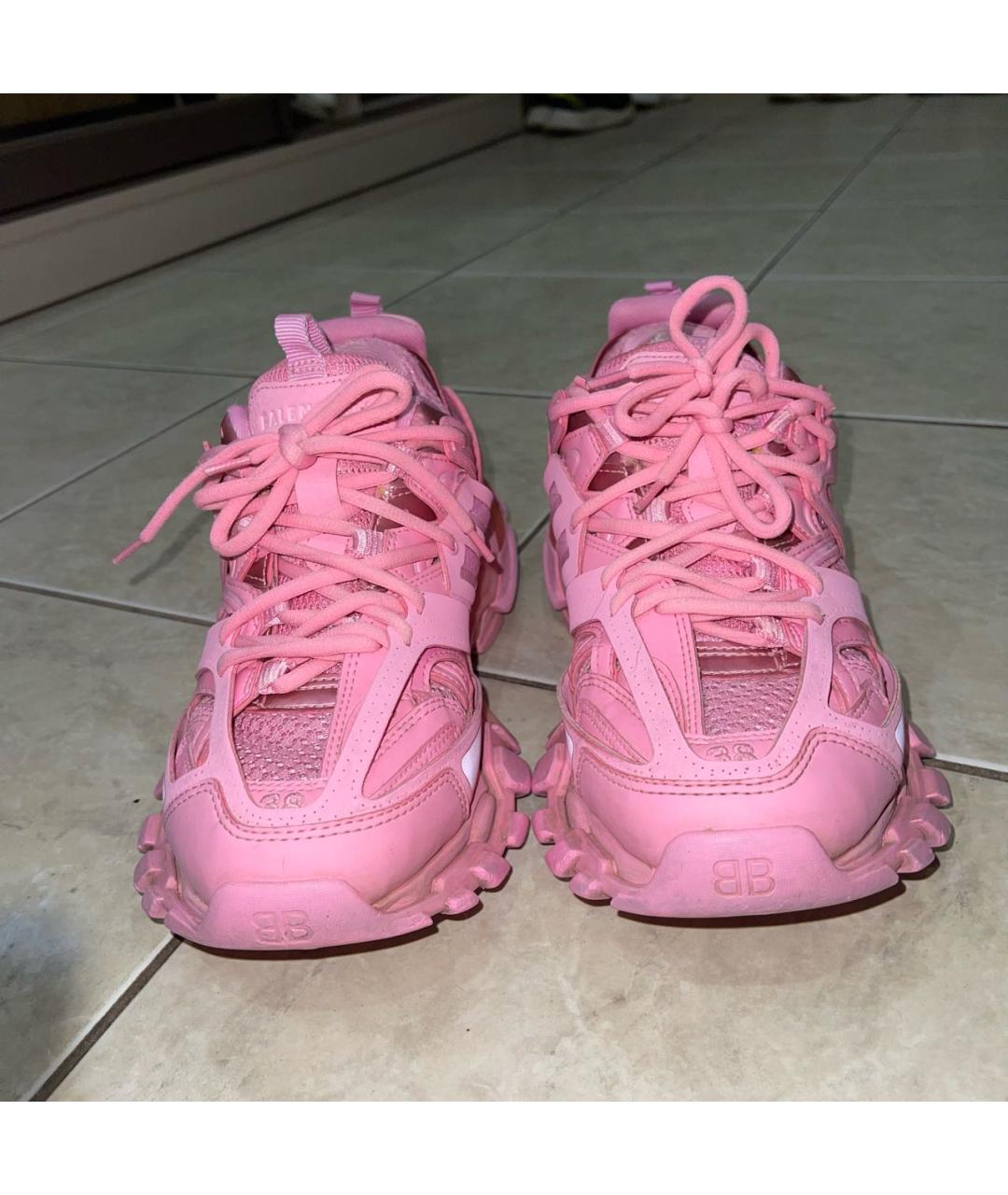 BALENCIAGA Розовые кожаные кроссовки, фото 2