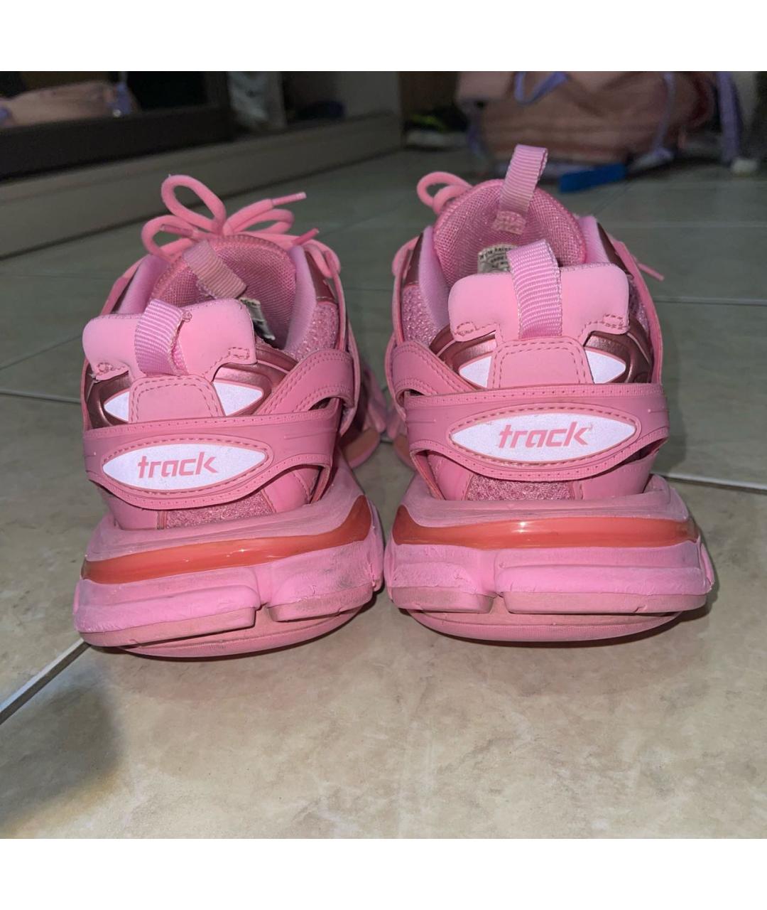 BALENCIAGA Розовые кожаные кроссовки, фото 4