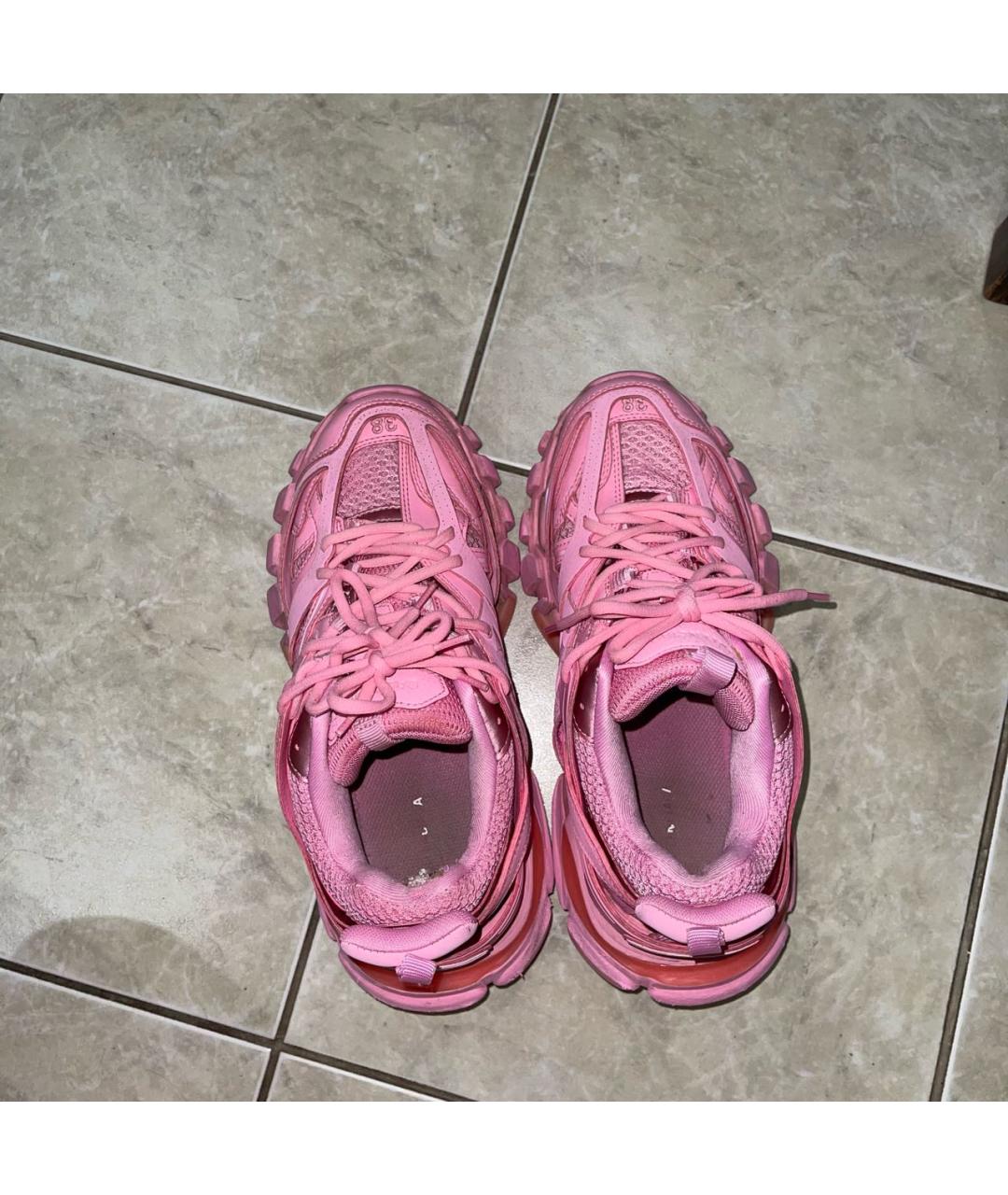 BALENCIAGA Розовые кожаные кроссовки, фото 3