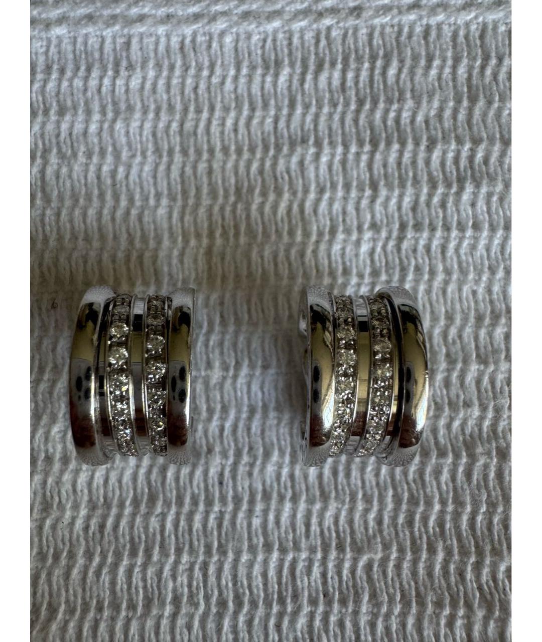 BVLGARI Серебряные серьги из белого золота, фото 9