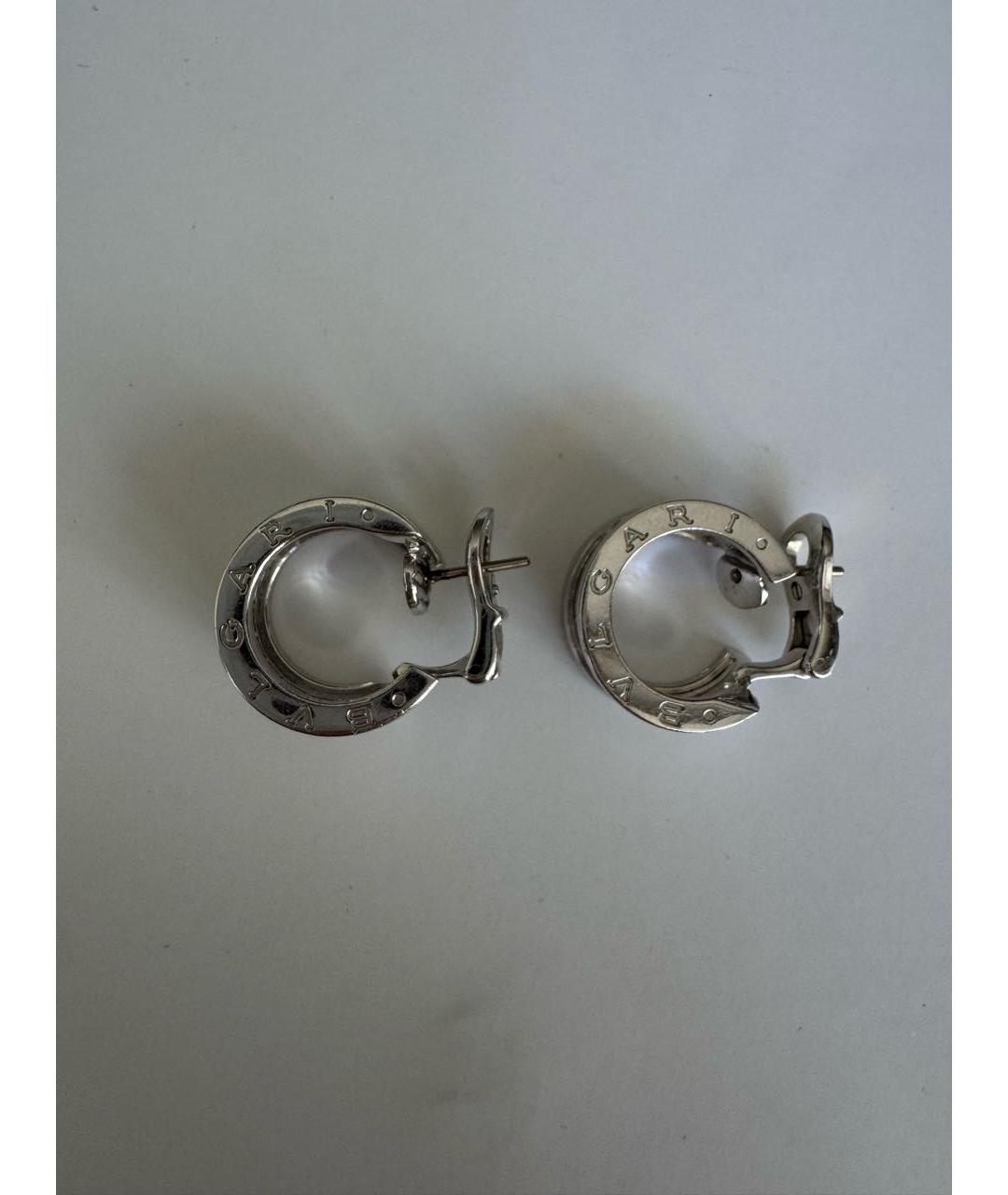 BVLGARI Серебряные серьги из белого золота, фото 2