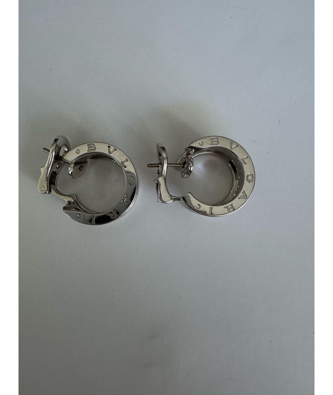 BVLGARI Серебряные серьги из белого золота, фото 3