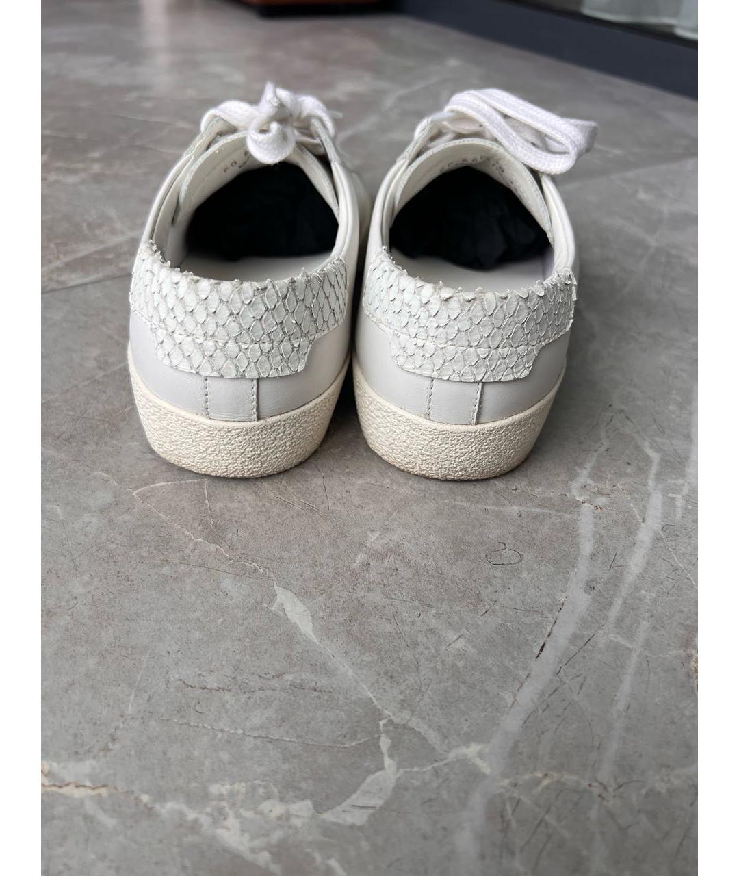 SAINT LAURENT Белые кожаные кеды, фото 3