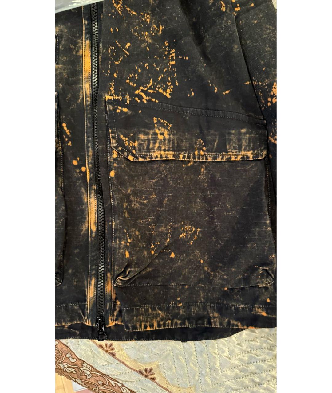 STONE ISLAND Черная хлопковая куртка, фото 4