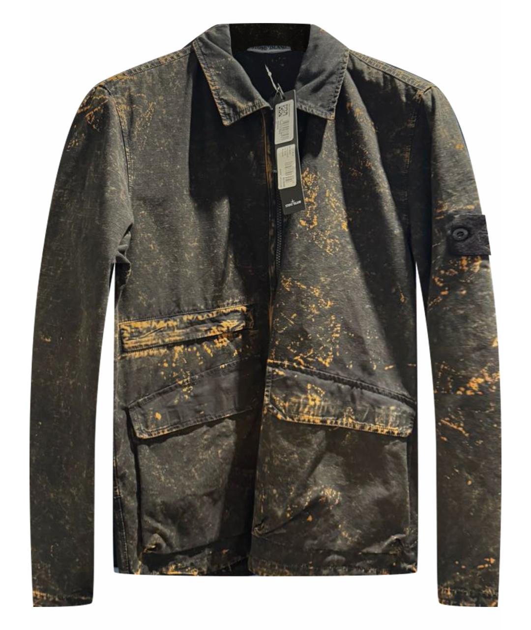 STONE ISLAND Черная хлопковая куртка, фото 1