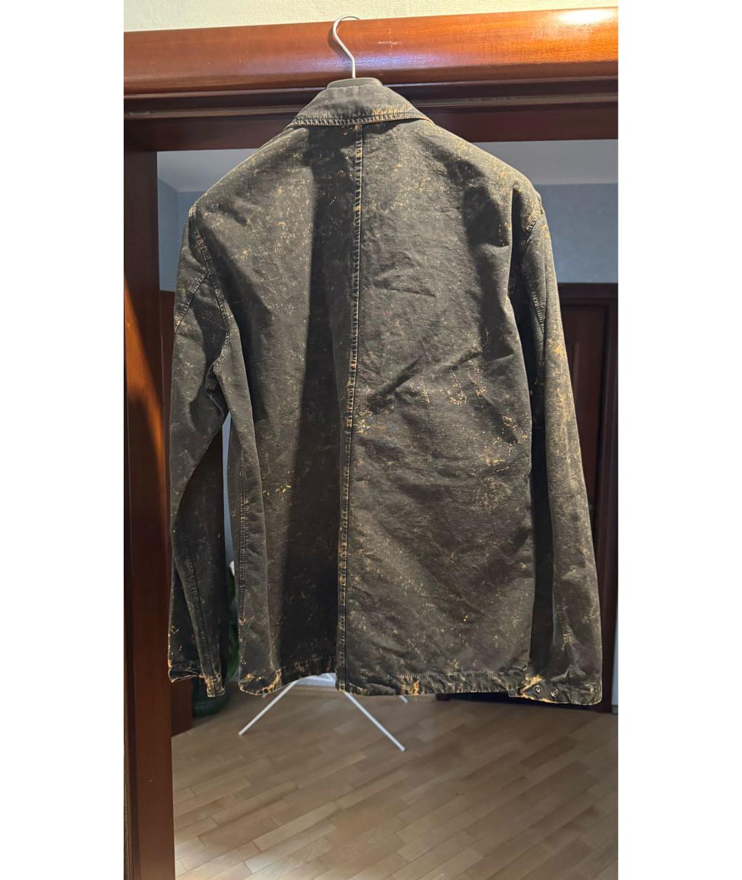 STONE ISLAND Черная хлопковая куртка, фото 2