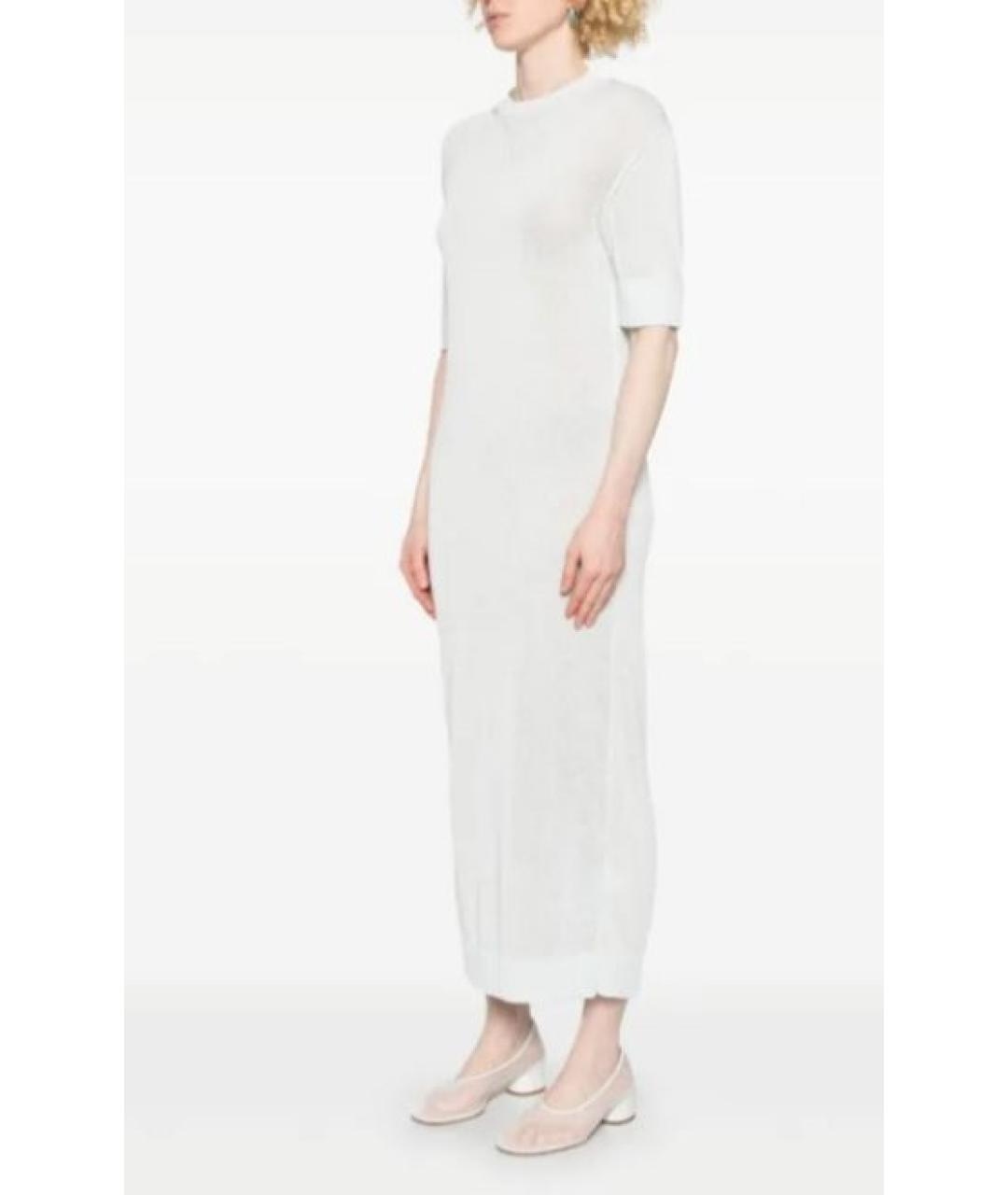 JIL SANDER Голубое хлопковое повседневное платье, фото 9