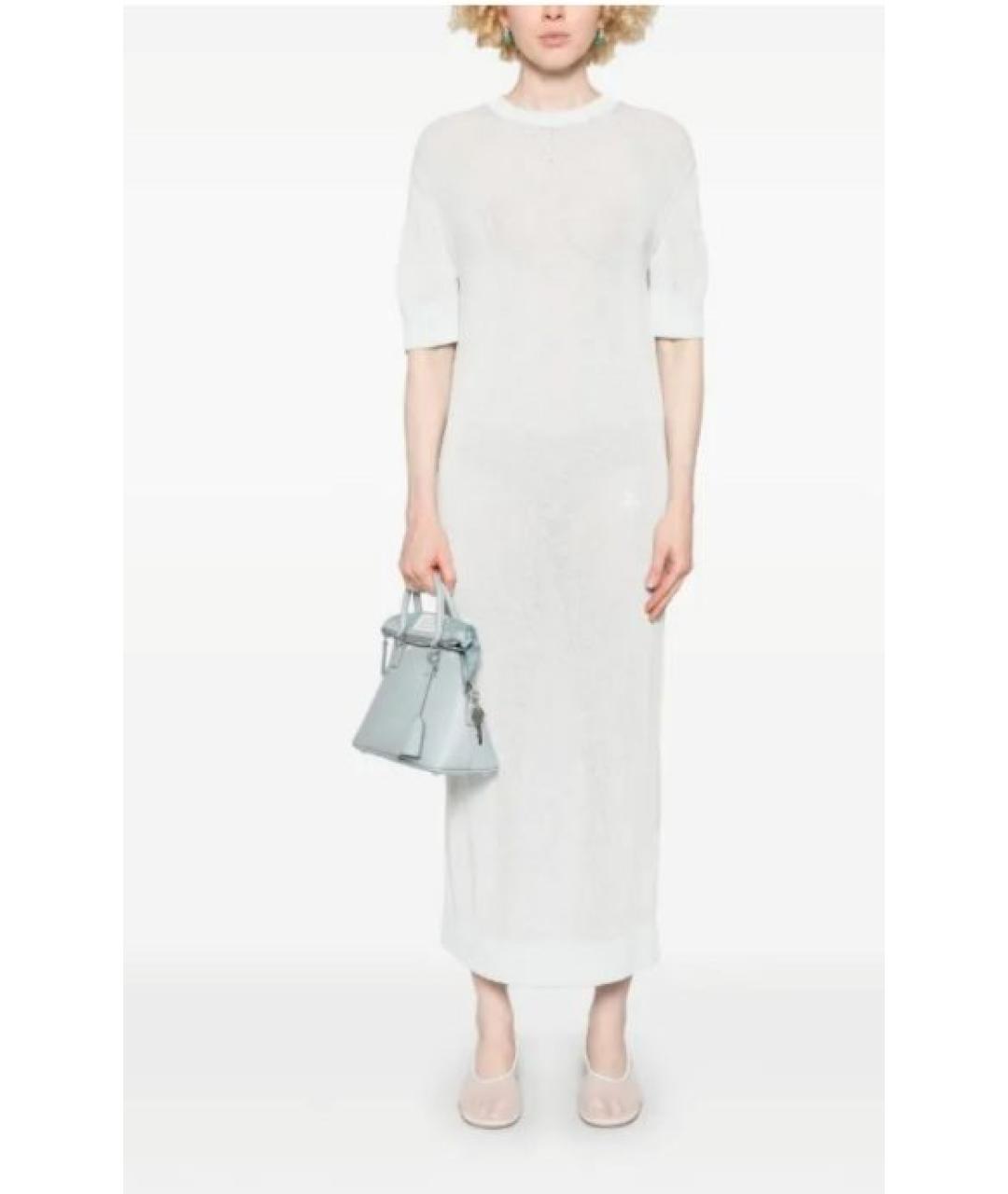 JIL SANDER Голубое хлопковое повседневное платье, фото 8