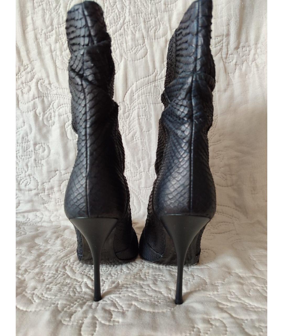GIUSEPPE ZANOTTI DESIGN Черные кожаные ботильоны, фото 4