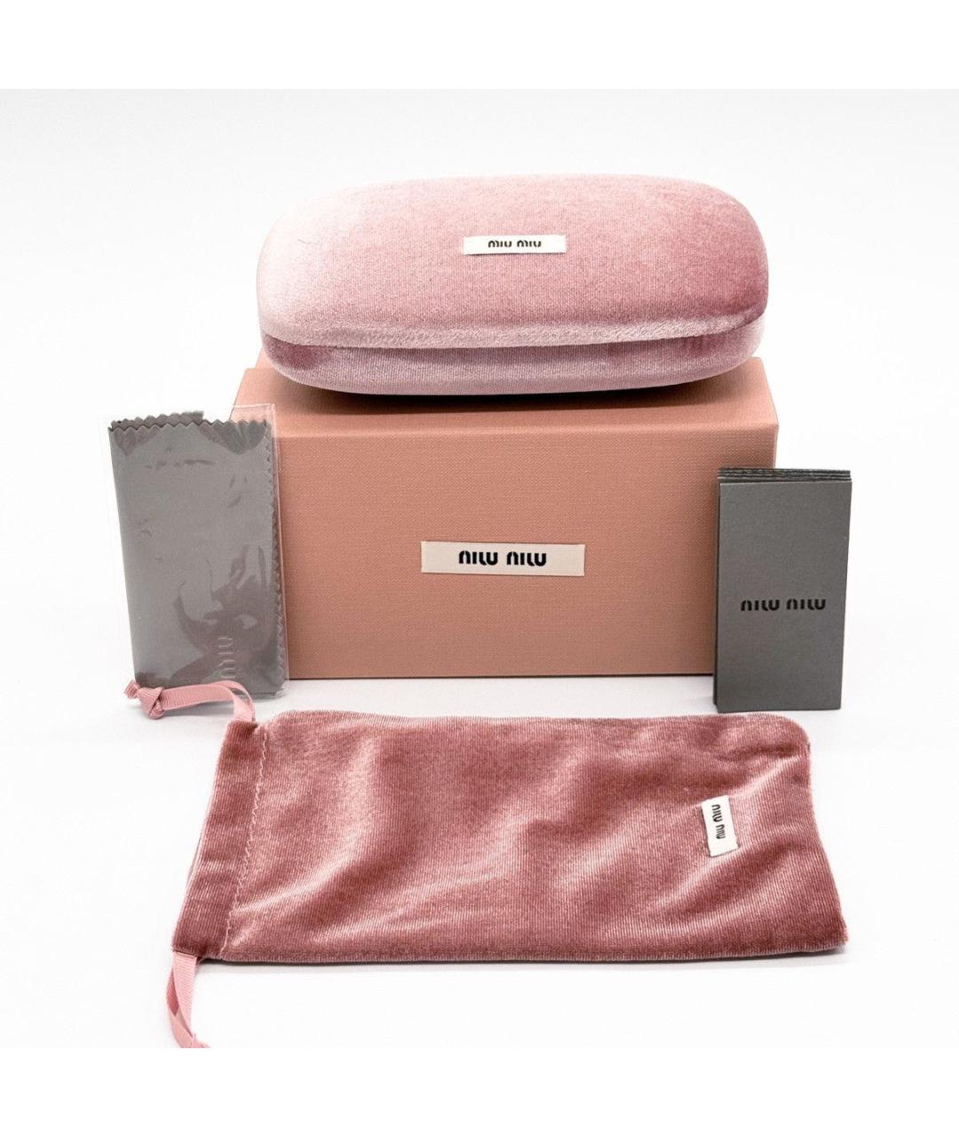 MIU MIU Золотые металлические солнцезащитные очки, фото 4