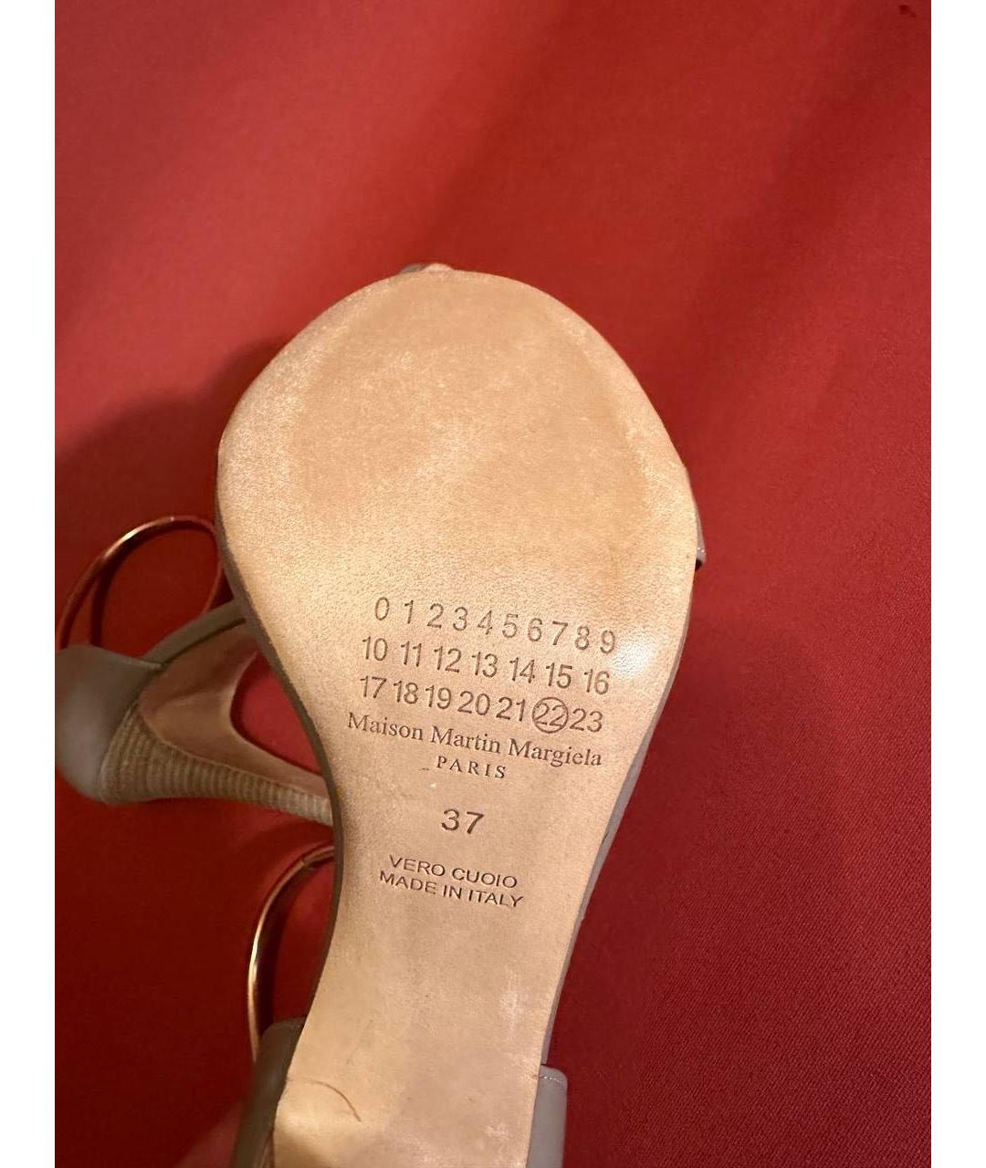 MAISON MARGIELA Кожаные босоножки, фото 4