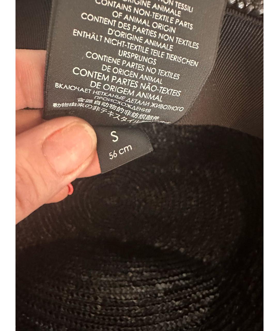 SAINT LAURENT Черная соломенная шляпа, фото 5
