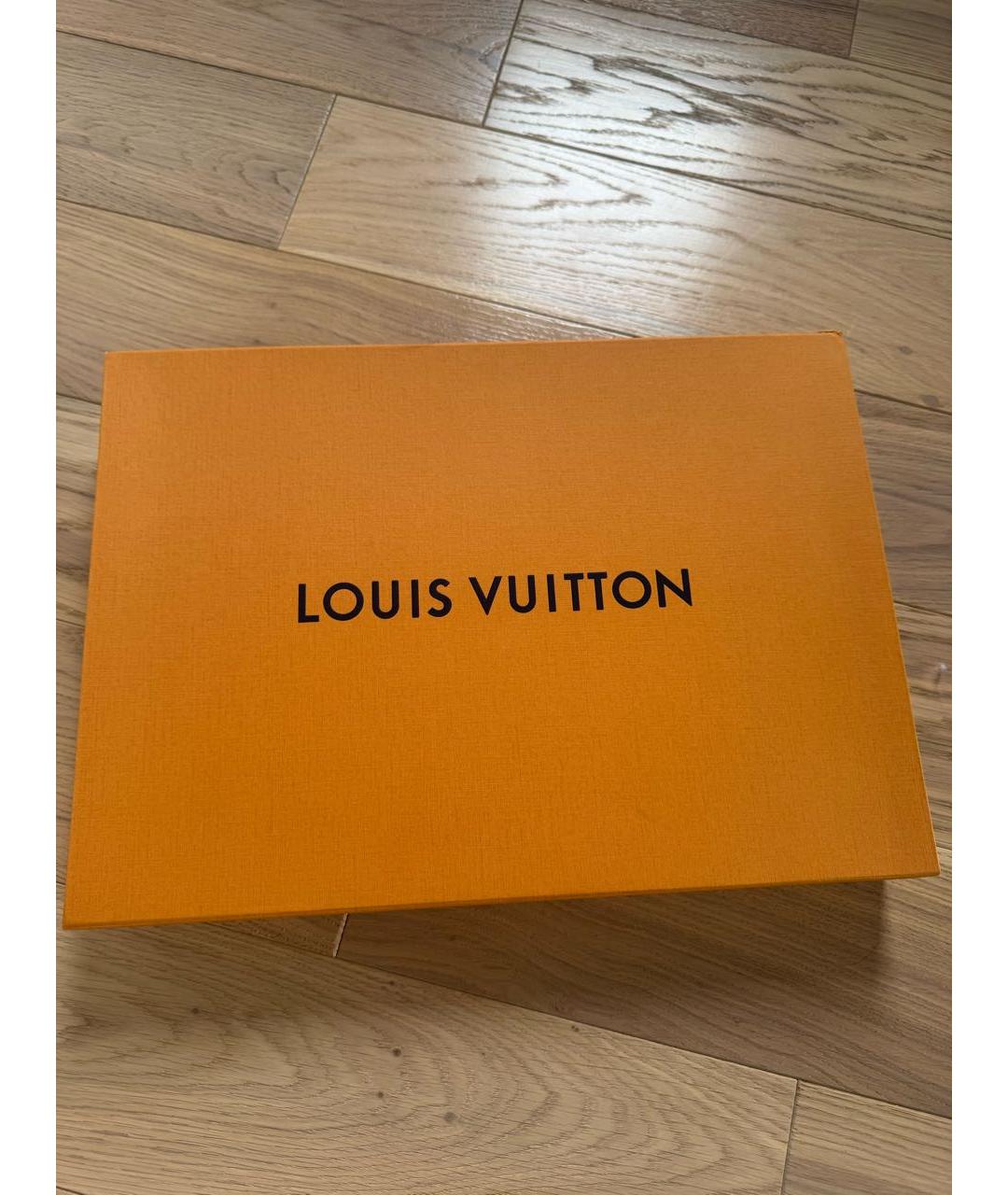 LOUIS VUITTON Серый шерстяной шарф, фото 5