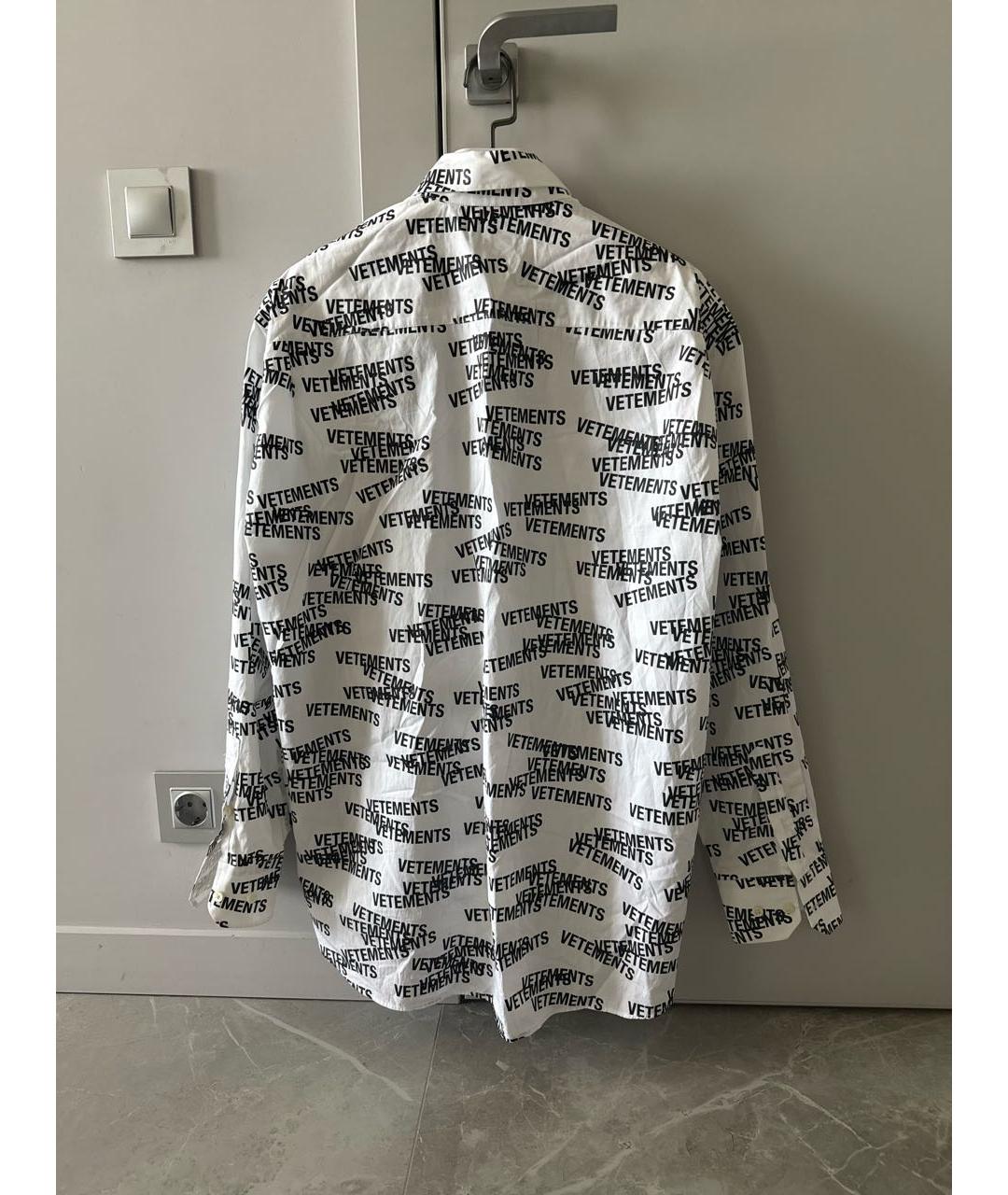 VETEMENTS Белая хлопковая рубашка, фото 2