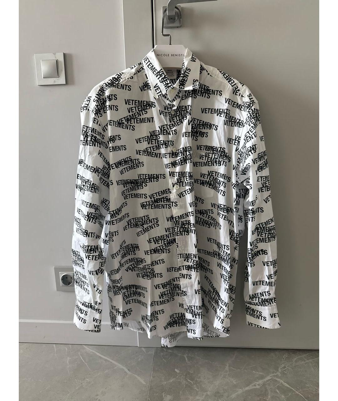 VETEMENTS Белая хлопковая рубашка, фото 6