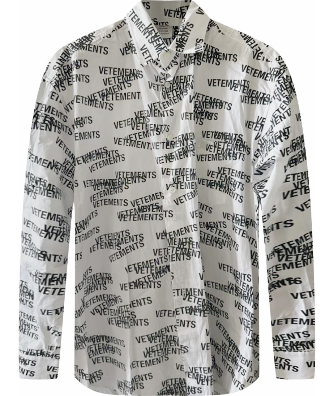 VETEMENTS Белая хлопковая рубашка, фото 1