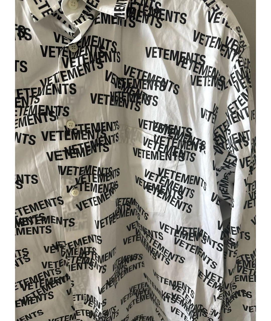 VETEMENTS Белая хлопковая рубашка, фото 4