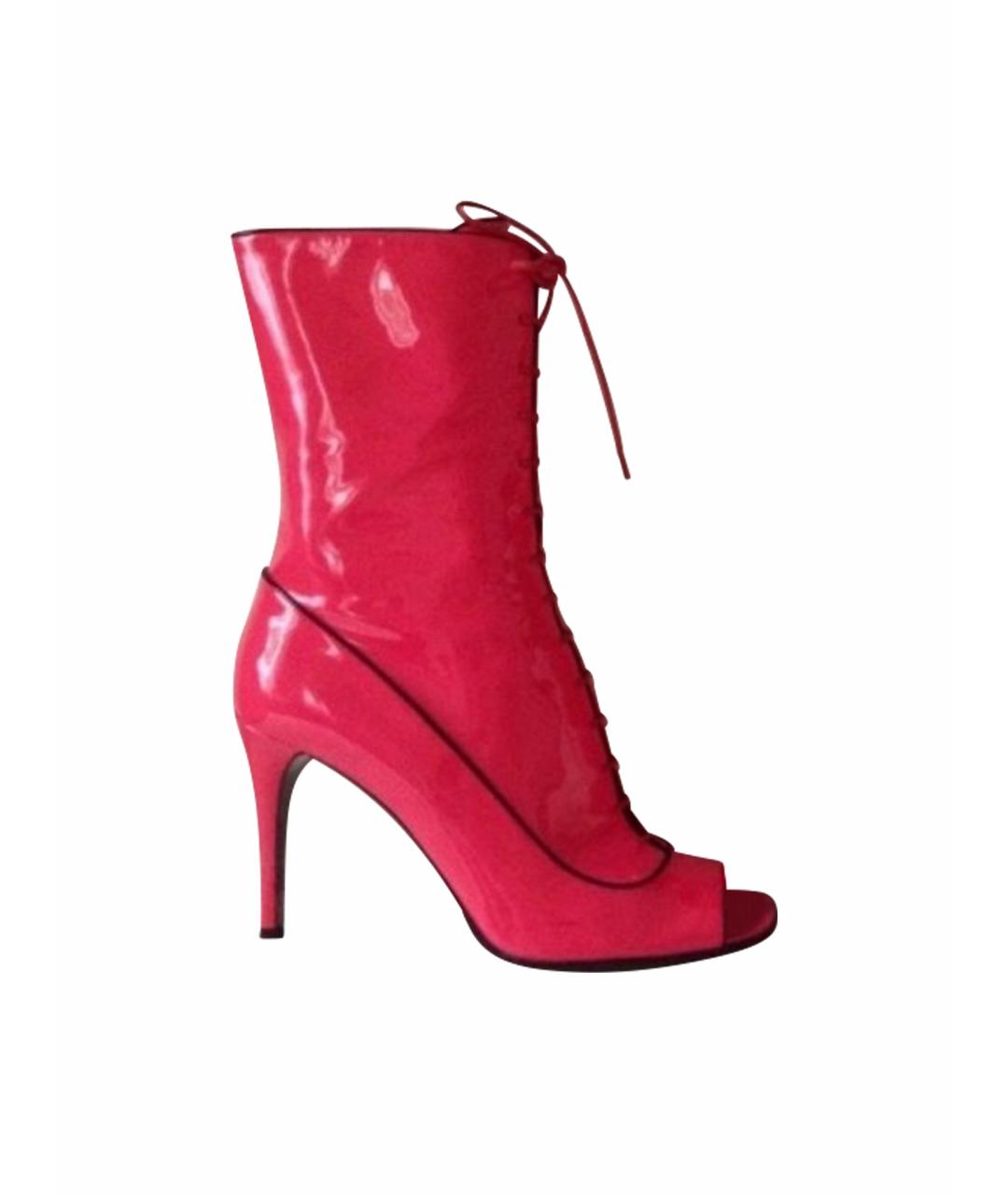 PRADA Фуксия ботильоны из лакированной кожи, фото 1