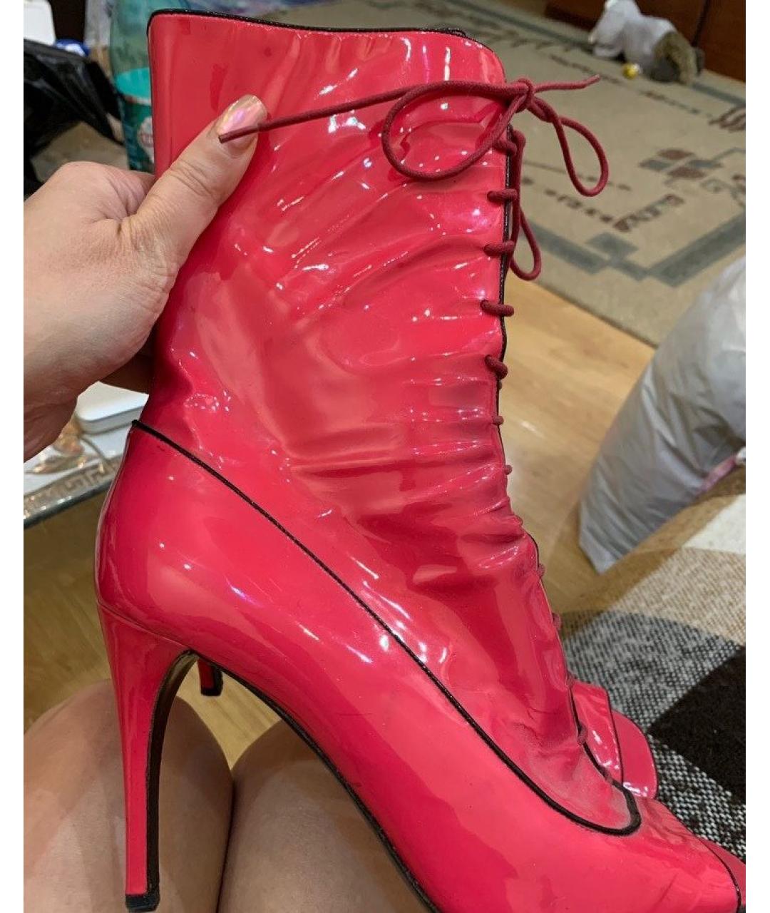 PRADA Фуксия ботильоны из лакированной кожи, фото 6