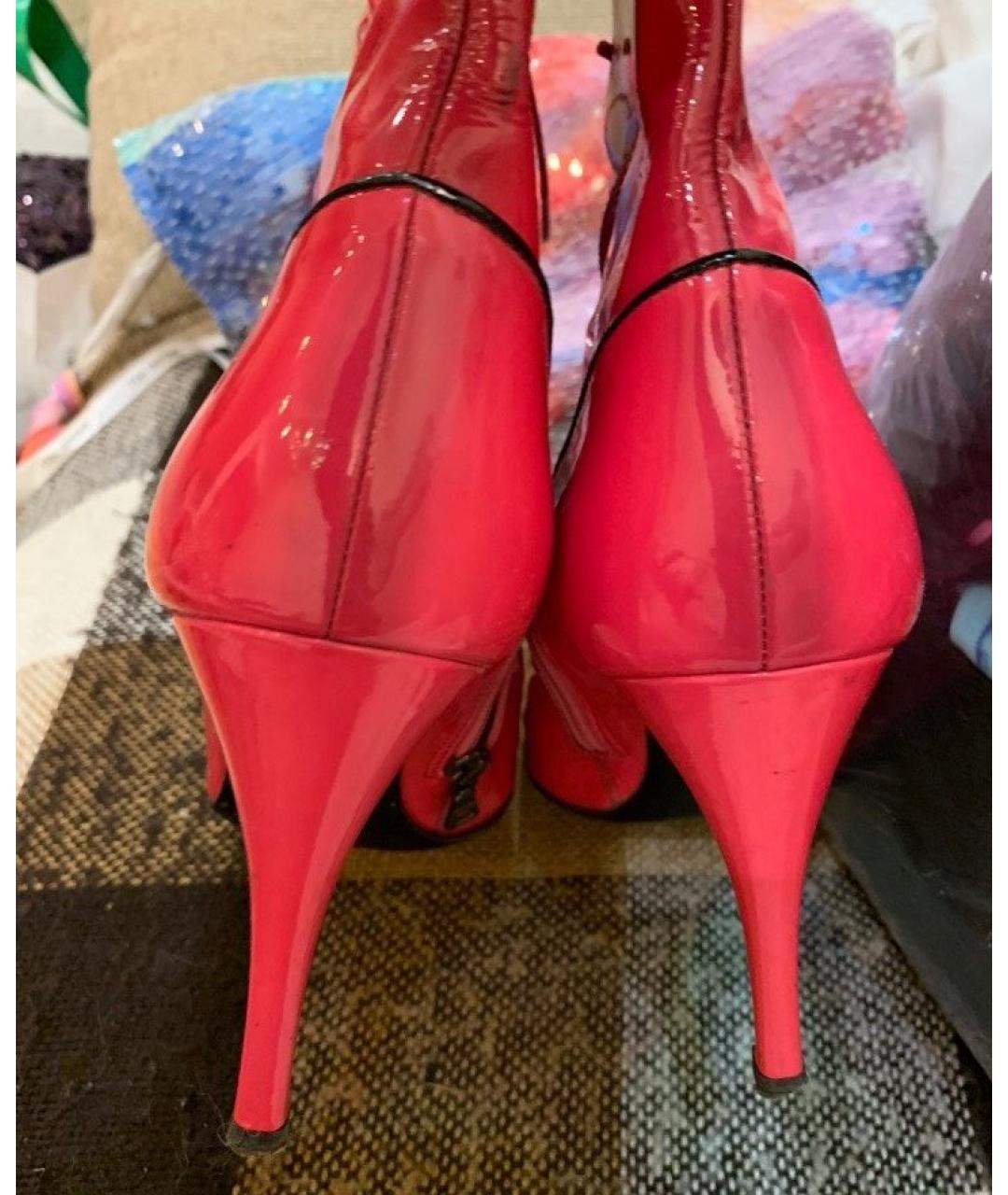 PRADA Фуксия ботильоны из лакированной кожи, фото 8