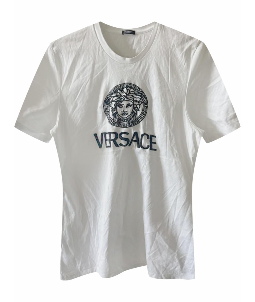 VERSACE Белая хлопковая футболка, фото 1