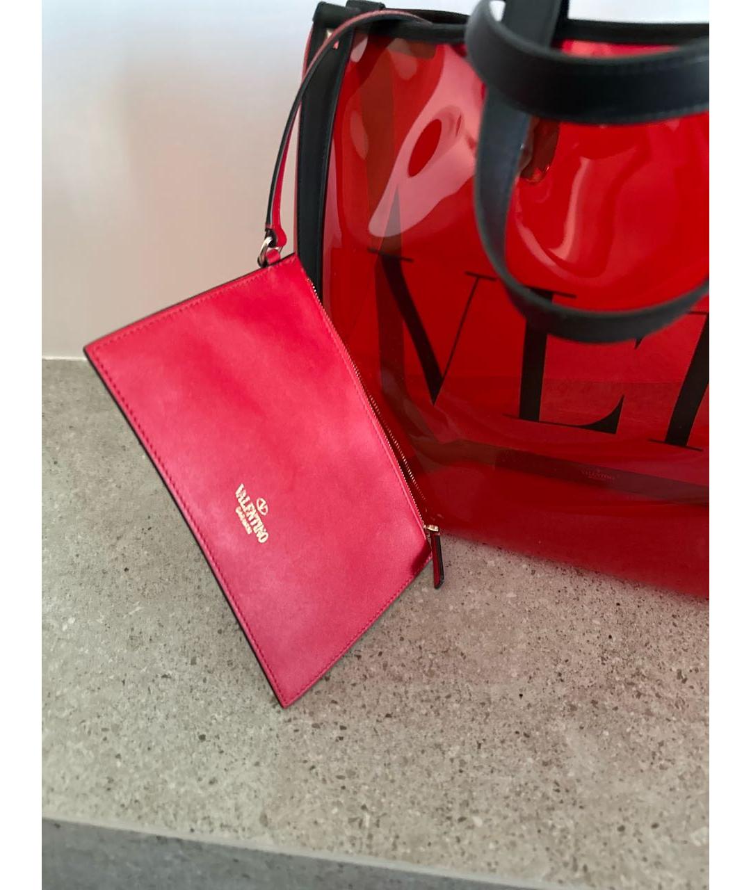 VALENTINO Красная пляжная сумка, фото 4