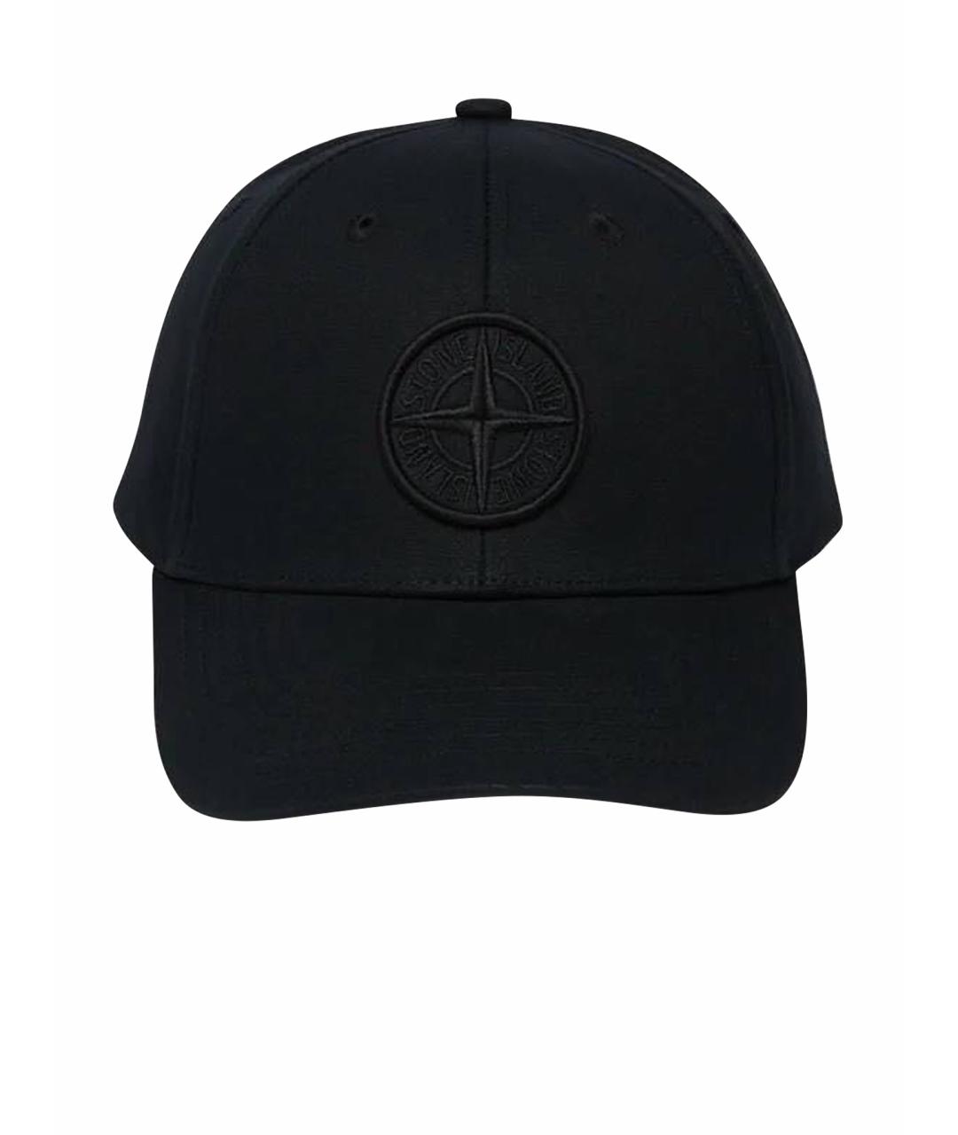 STONE ISLAND Черная хлопковая кепка/бейсболка, фото 1