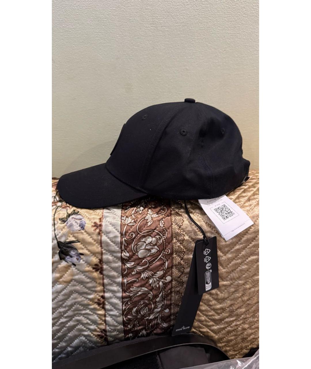 STONE ISLAND Черная хлопковая кепка/бейсболка, фото 3