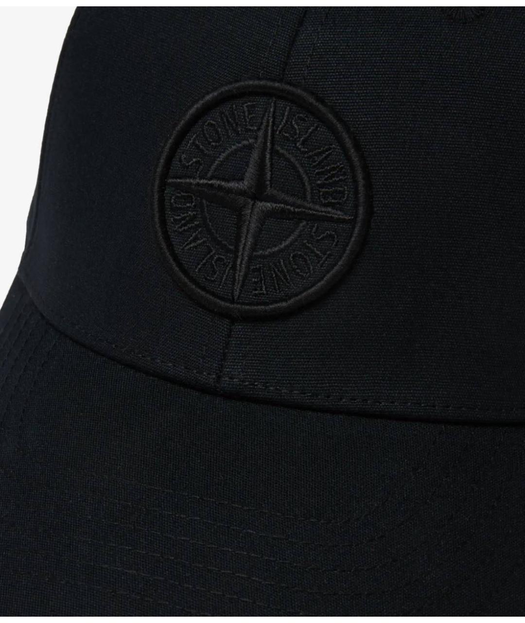 STONE ISLAND Черная хлопковая кепка/бейсболка, фото 4