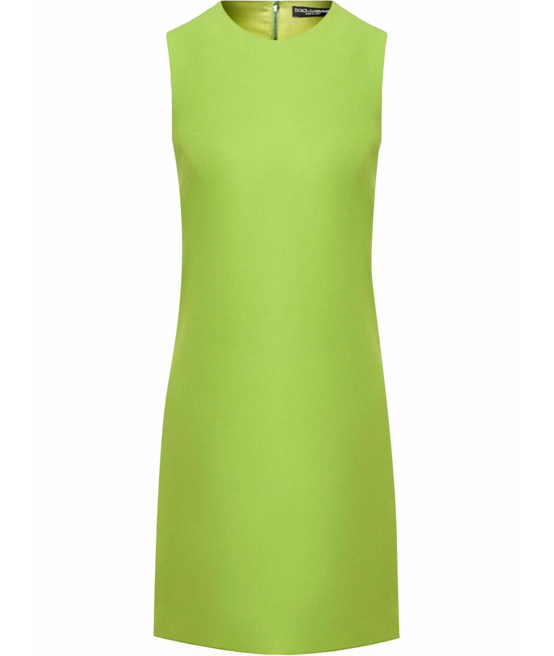 DOLCE&GABBANA Зеленые ацетатное повседневное платье, фото 1