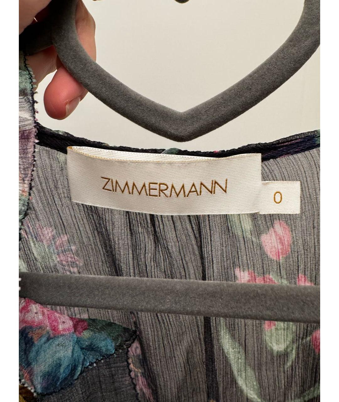 ZIMMERMANN Темно-синее шелковое коктейльное платье, фото 3