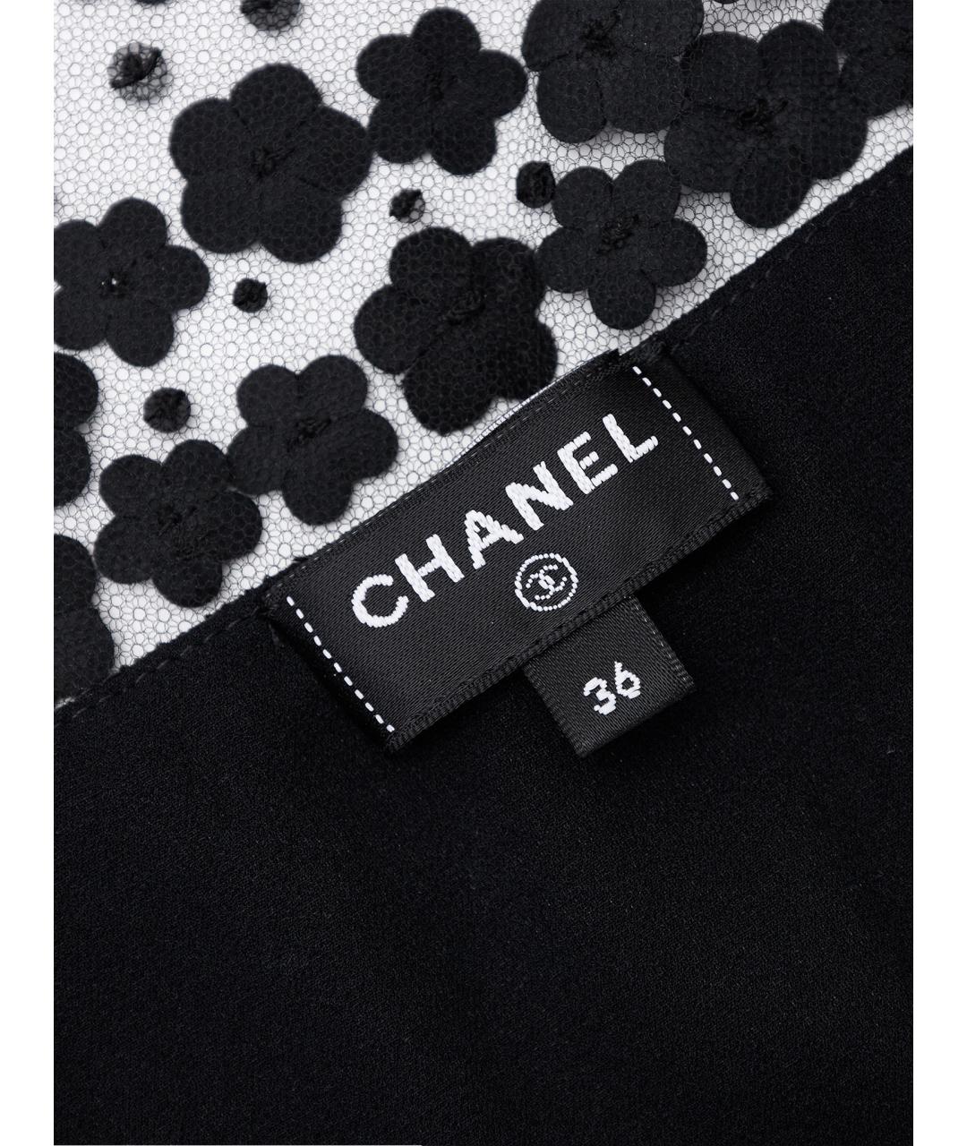 CHANEL Черный вискозный комбинезон, фото 6