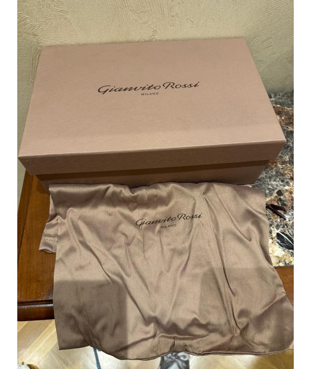 GIANVITO ROSSI Красные кожаные туфли, фото 4