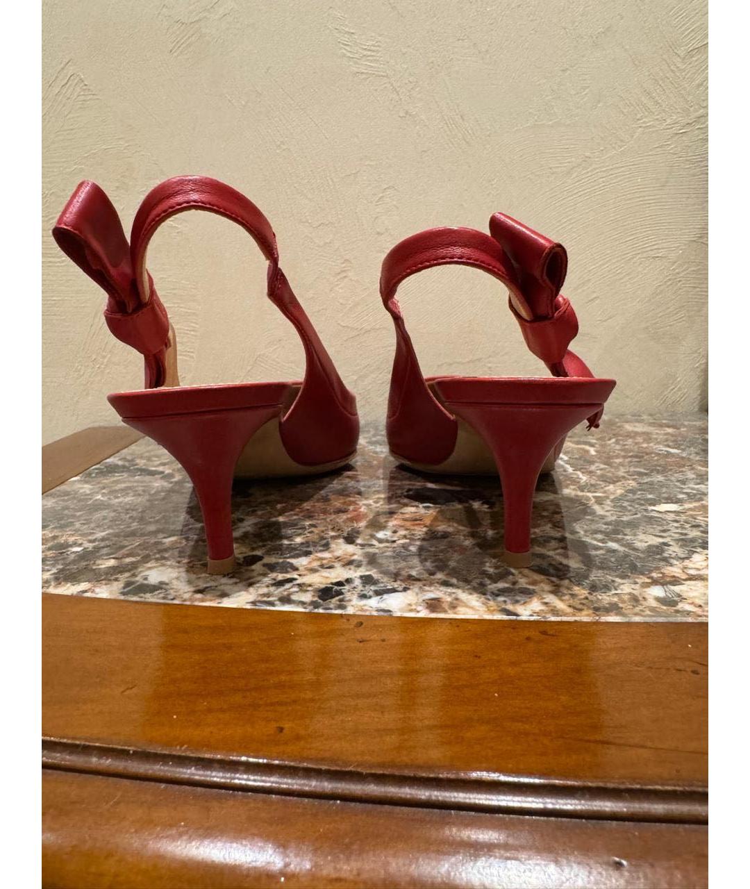 GIANVITO ROSSI Красные кожаные туфли, фото 2
