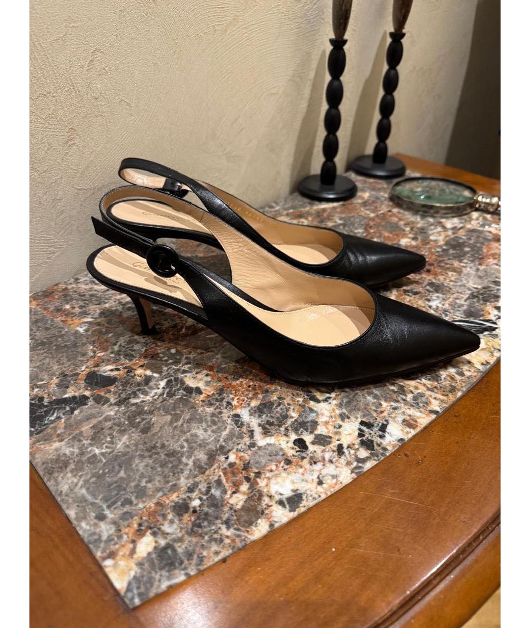 GIANVITO ROSSI Черные кожаные туфли, фото 6
