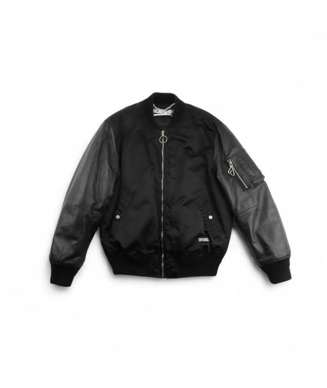 OFF-WHITE Черная полиэстеровая куртка, фото 9