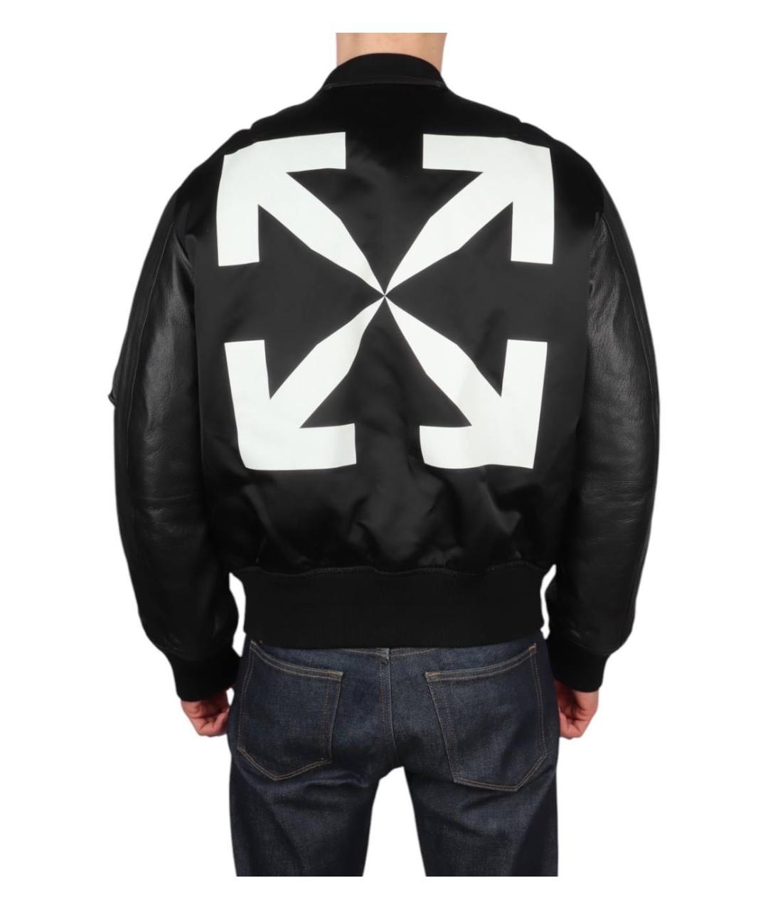 OFF-WHITE Черная полиэстеровая куртка, фото 3