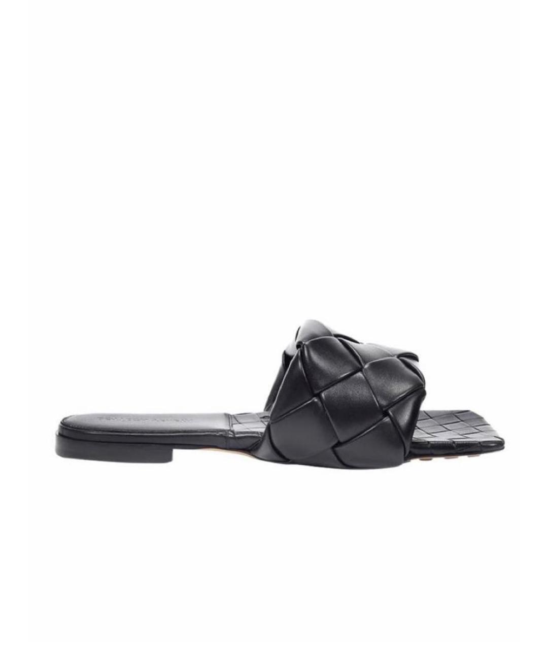 BOTTEGA VENETA Черные кожаные мюли, фото 8