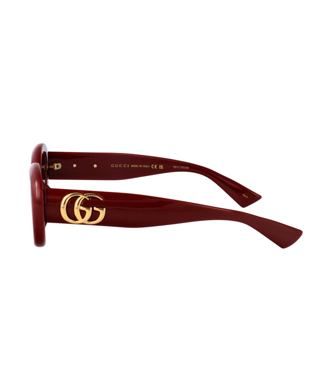 GUCCI Бордовые солнцезащитные очки, фото 3