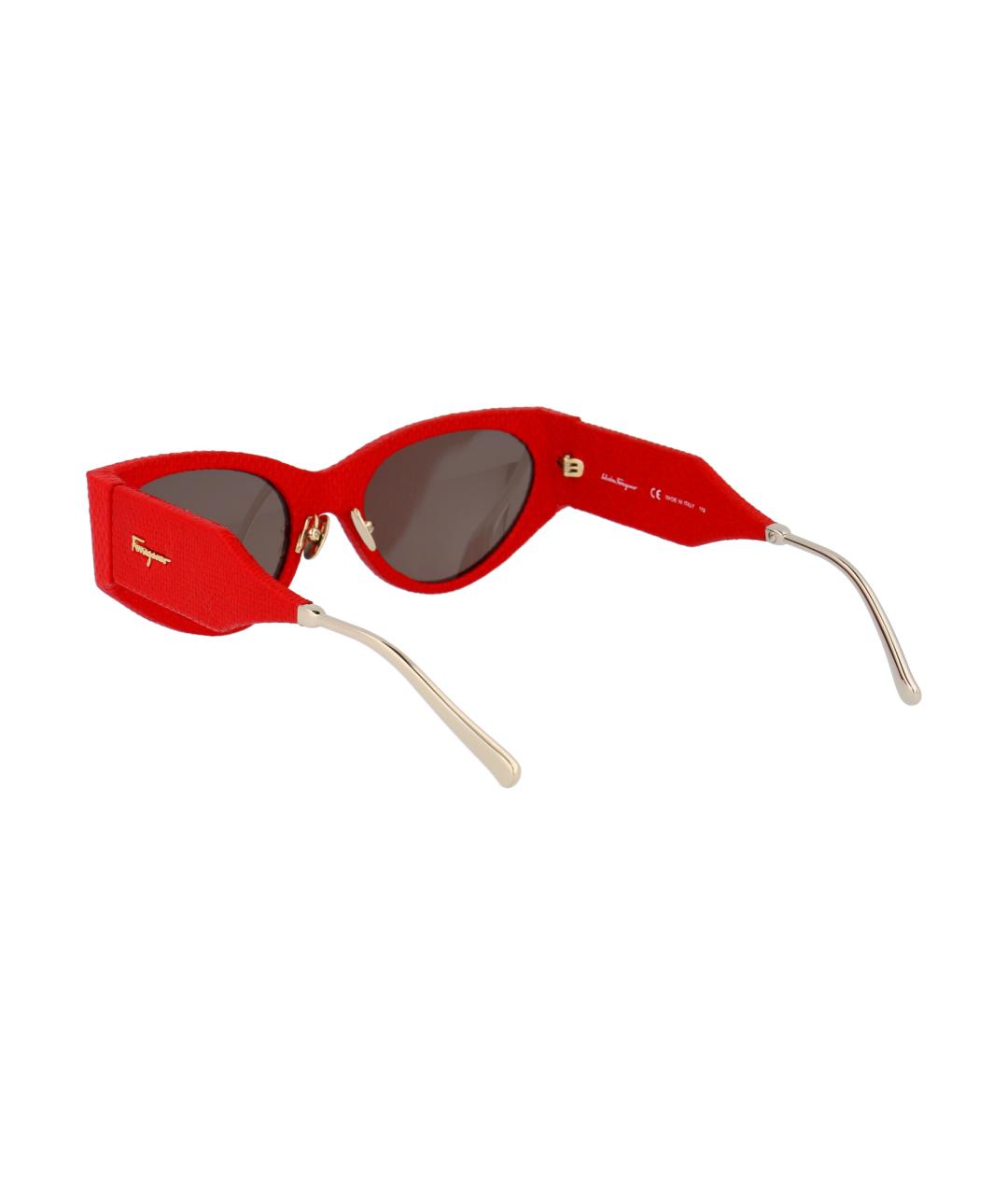 FERRAGAMO Красные солнцезащитные очки, фото 4