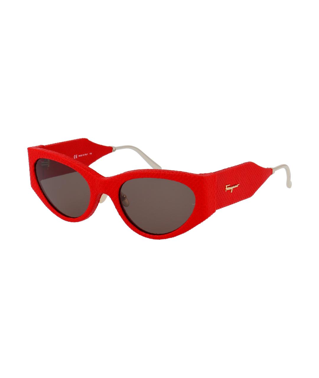 FERRAGAMO Красные солнцезащитные очки, фото 1