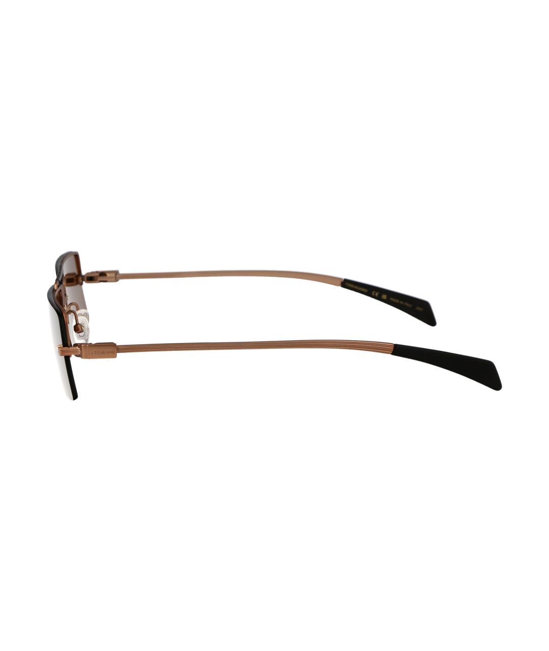 FERRAGAMO Золотые металлические солнцезащитные очки, фото 3