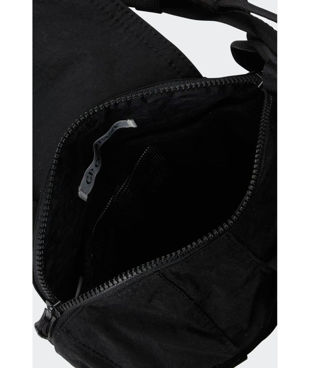 CP COMPANY Черная синтетическая сумка на плечо, фото 5