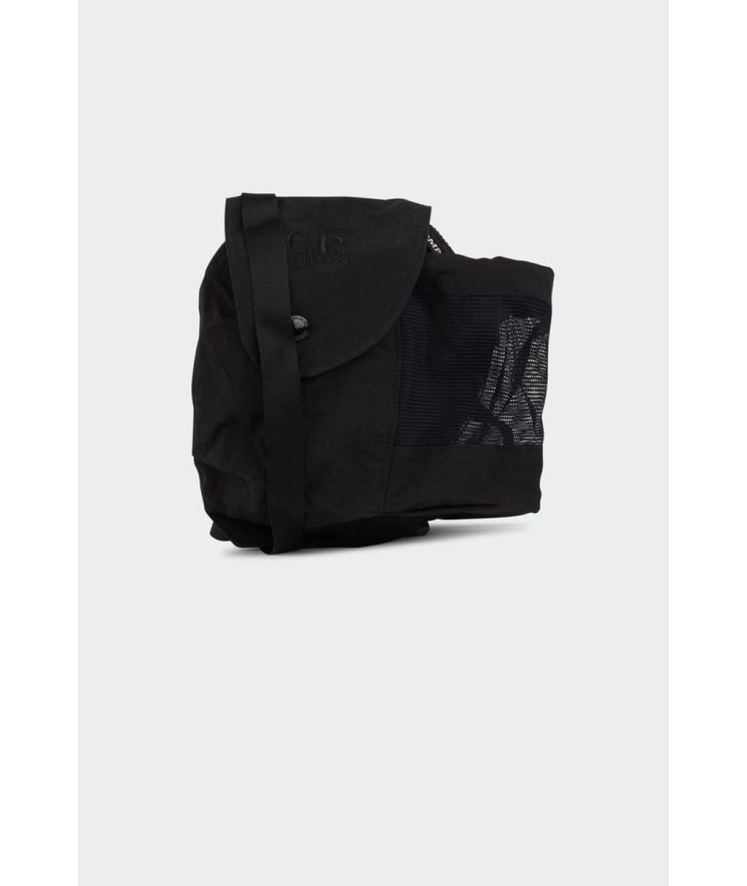 CP COMPANY Черная синтетическая сумка на плечо, фото 6