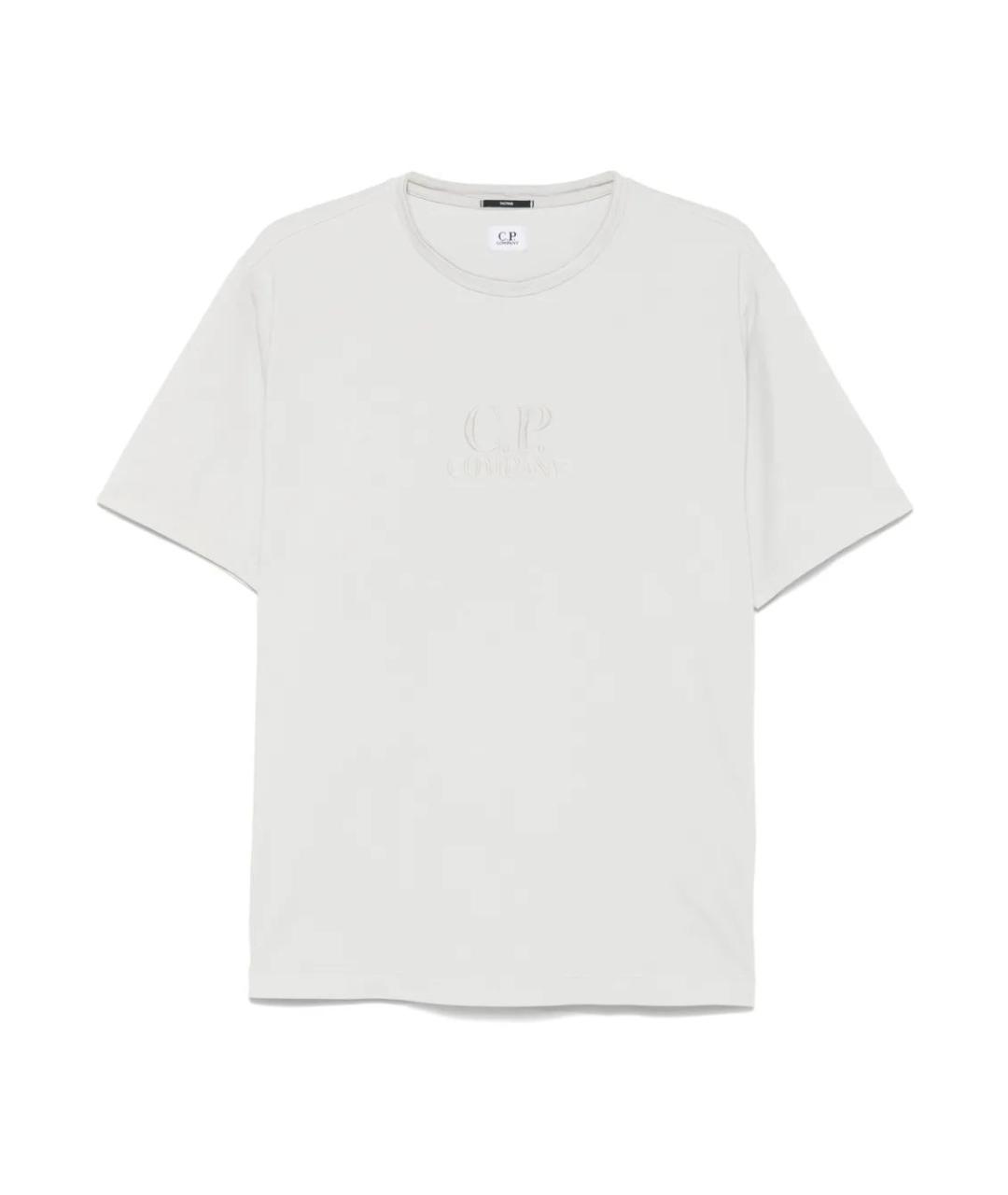 CP COMPANY Белая хлопковая футболка, фото 1