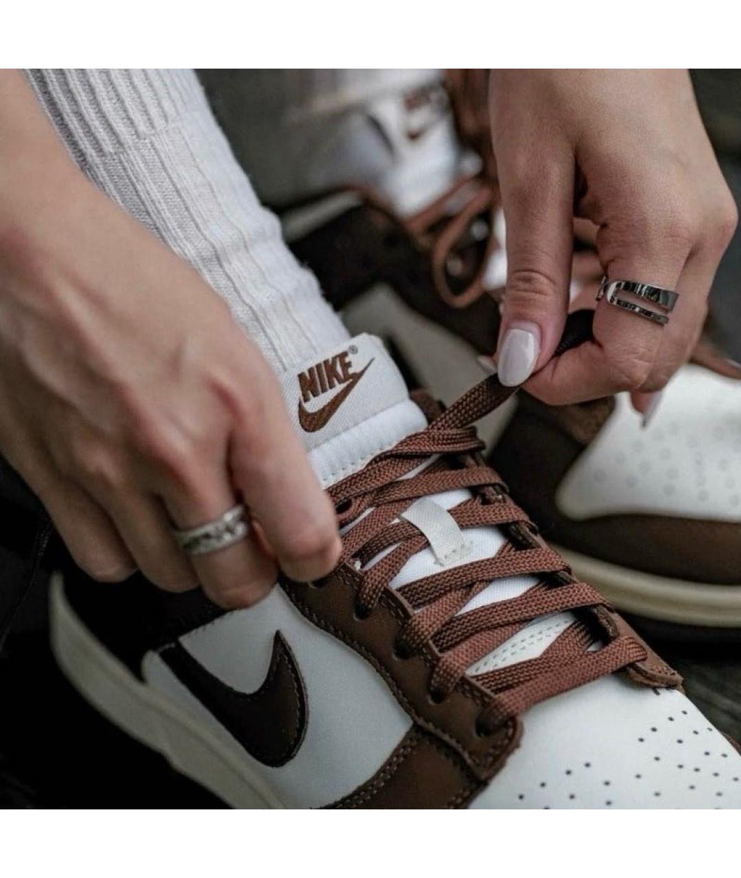NIKE Коричневые кожаные кроссовки, фото 4
